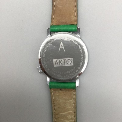 AKTO Womens Watch 32mm Green Golf Dial Green Leather France Sport