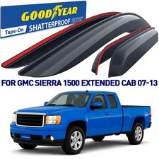 Side Window Deflectors Rain Guards for 2007-2013 GMC Sierra Extended Cab