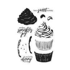 Hero Arts CM546 Clear Stamp, Color 4 x 6 Inch, Layering Cupcake