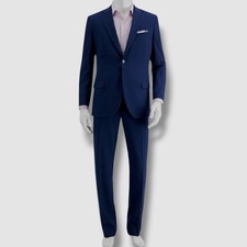 Nautica Men's Blue Solid Modern-Fit 2-PC Jacket Pants Suit Size 40L 34W 34L