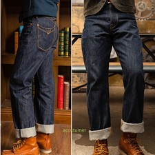 Red Tornado Vintage Men Straight High Waist Jeans 14oz Raw Selvedge Denim Pants