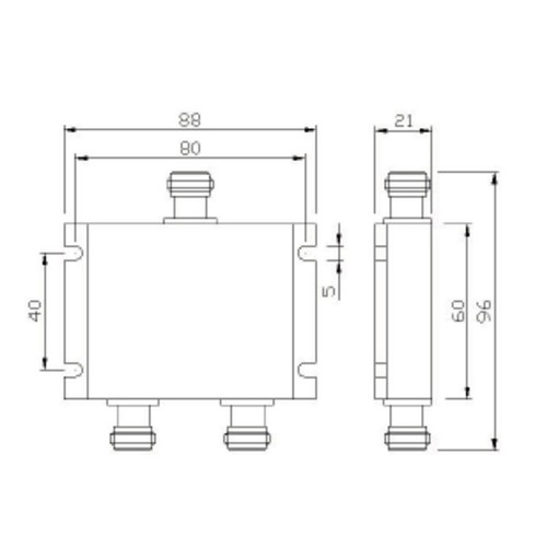 698~2700MHz Microstrip Power Splitter 1 in 2 Signal Amplifier Communication - Photo 5 sur 5