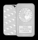 1 oz Silver 999 Minted Bar Perth Mint Bullion Minted Kangaroo ingot - Gift Bag
