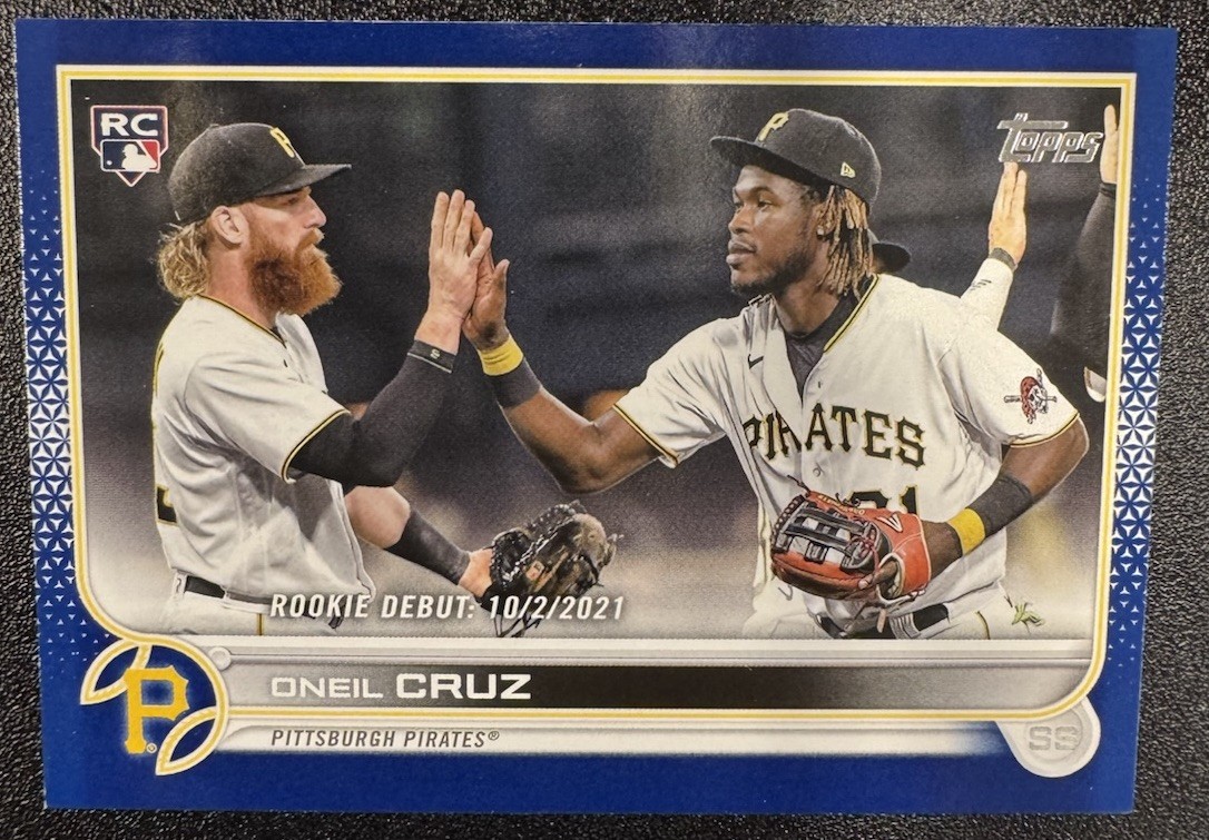 2022 Topps Update Series - Rookie Debut Oneil Cruz #US113 Royal Blue (RC)