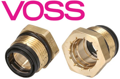 2x VOSS 5232000100 Coupling Head,fitting straight M22x1,5 external,VOSS 232 NG12