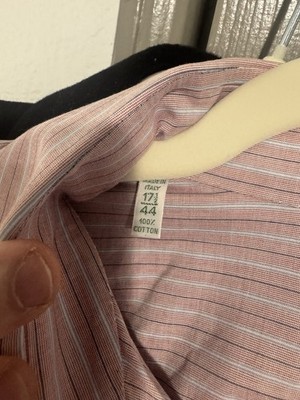 Dress Shirt By Luigi Borrelli Napoli Striped Burnt Orange