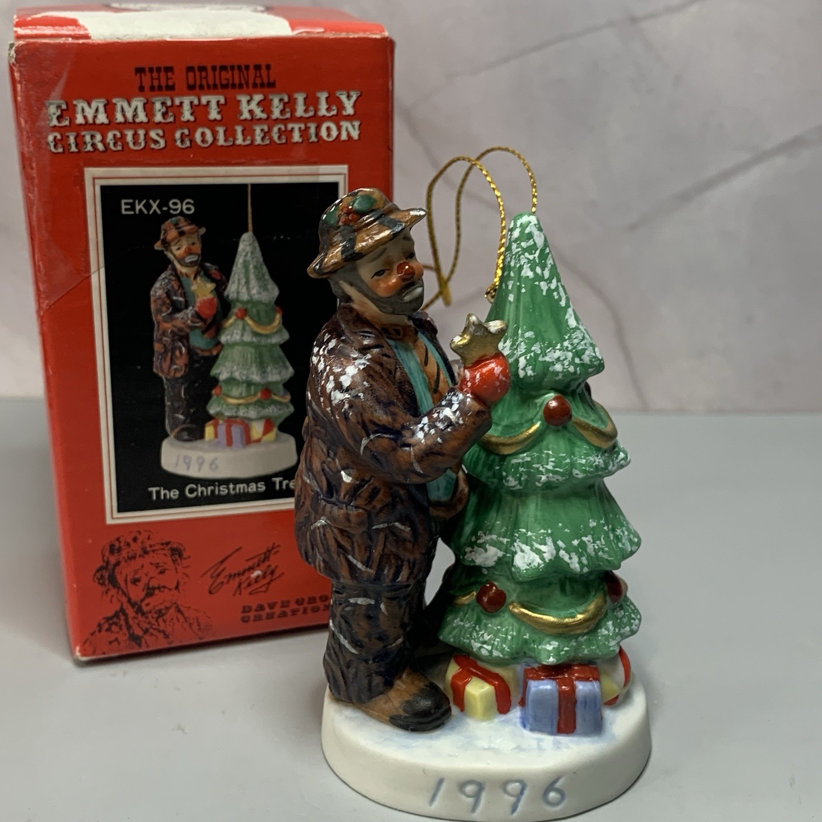 Emmett Kelly Christmas Clown Ornament by Dave Grossman The Christmas Tree 3”