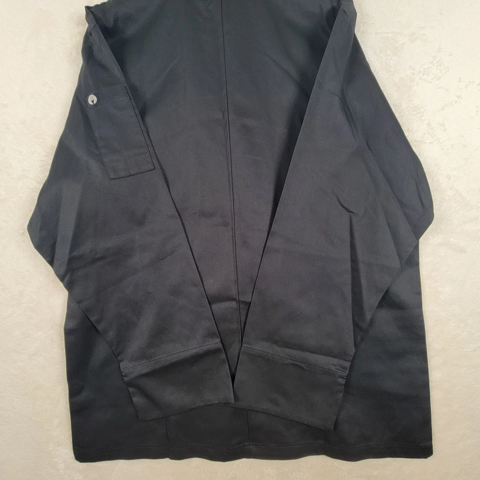 Chef Works Unisex Bastille Chef Coat (BAST)  Black Large  - Image 4 of 4