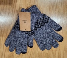 TRENDOUX Winter Gloves Women Men, Touchscreen Glove, Large, Black Grey