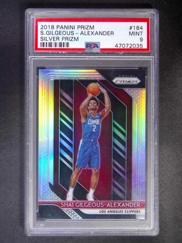 2018-19 Panini Prizm Shai Gilgeous-Alexander #184 RC Rookie Silver Prizm PSA 9