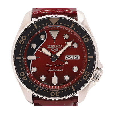 Mint Seiko 5 Sports Brian May Red Special Limited SBSA073 Red Leather Band Watch