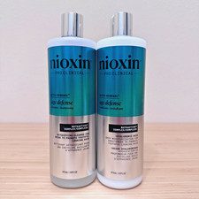 NIOXIN Age Defense Shampoo Detox Scalp Cleanser Conditioner Duo 16 Oz 475 mL ea.