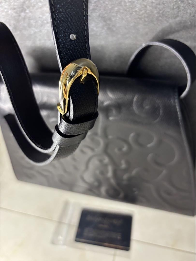 Borsa a tracolla Yves Saint Laurent nera articolo vintage Ysl