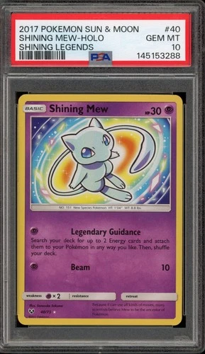 Pokemon Shining Mew Shining Legends Holo Ultra Rare #40 PSA 10 Gem Mint