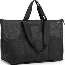Large Mesh Beach Bag for Women, Oversized Beach tote Swim Pool Bag