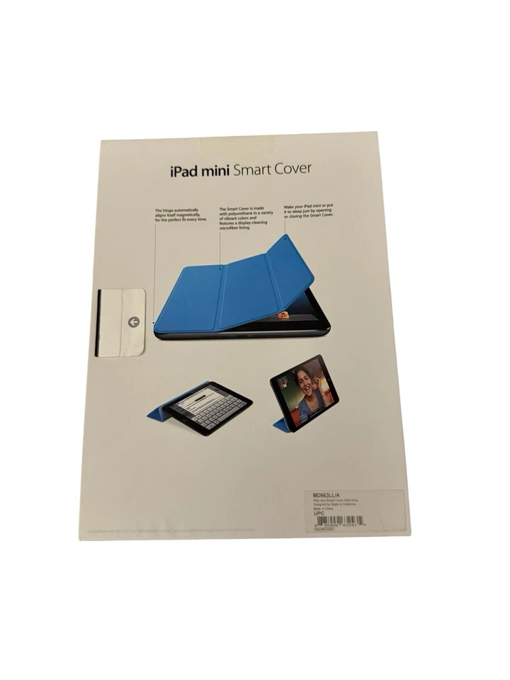 New Genuine Apple Smart Cover Case for iPad Mini 1 2 3 7.9" MD963LL/A Dark Gray - Image 2 of 2