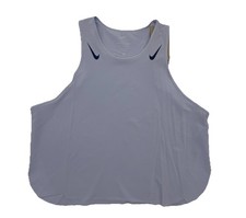 Womens Size M Nike Running Tank Top Purple Cropped AeroSwift Dri-Fit FN2713-057
