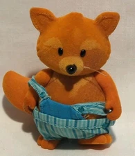 lil Woodzees Flocked Figure Orange Chipmunk Bear Dollhouse Mini Toy Cat Fox