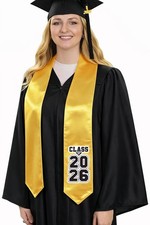 Gold "Class of 2026" Graduation Stole