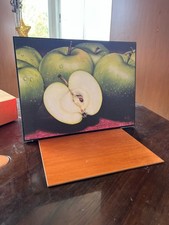 "Quadro Nature Morte - Mele Verdi Realistiche su Tela"