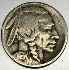 1919 S Buffalo Nickel Good Condition 5 Cent US Coin - 3657