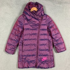 Nike NSW Down Parka Jacket Girl's Youth Medium Purple Sportswear 859919-608 175