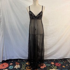 Petra black lace mesh lingerie size medium vintage 90s