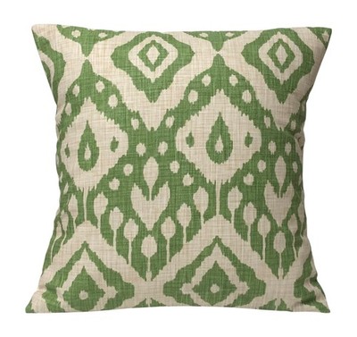 1 Kissenbezug Iliv Marrakesch Smaragdgrün Beige Ikat Azteken 16  18 