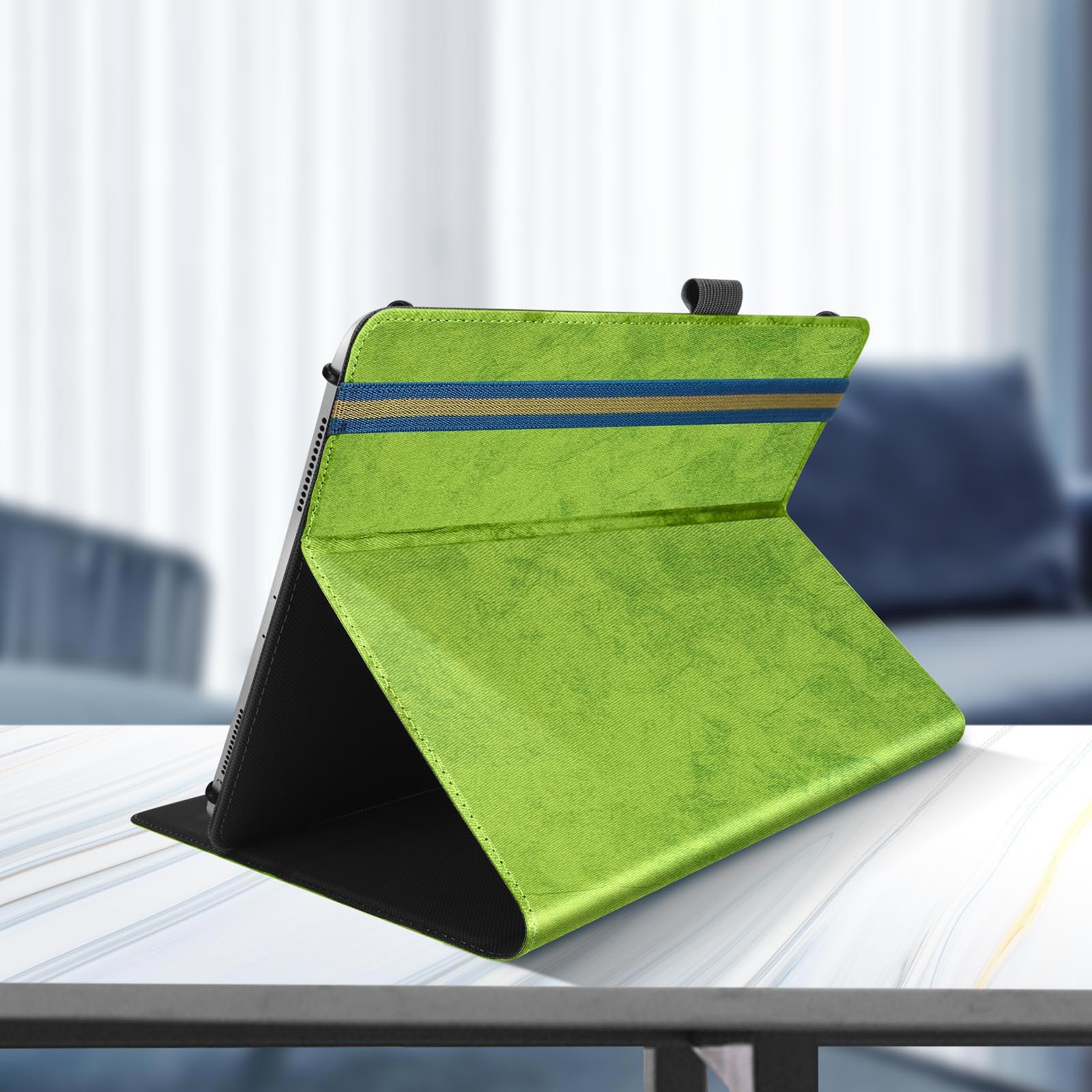 Clavier magnétique pour tablette avec étui Trifold vert et support vidéo stable - 4