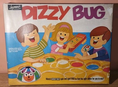 Unvollständiges Vintage Dizzy Bug Brettspiel von Joyment Ltd Originalverpackt keine Bugs