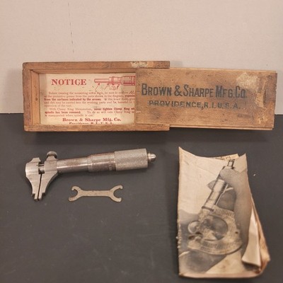 VINTAGE #250 BROWN AND SHARPE INSIDE MICROMETER .200-1 
