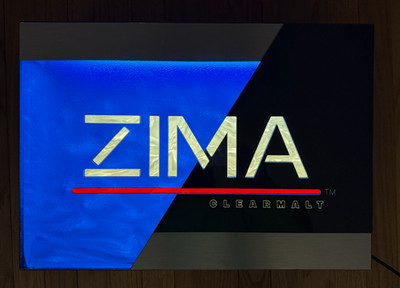 Vintage 1994 Zima Clearmalt Lighted Bar Beer Sign 20 x14 