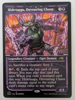 Hidetsugu, Devouring Chaos (Showcase) Kamigawa: Neon Dynasty - MTG RARE