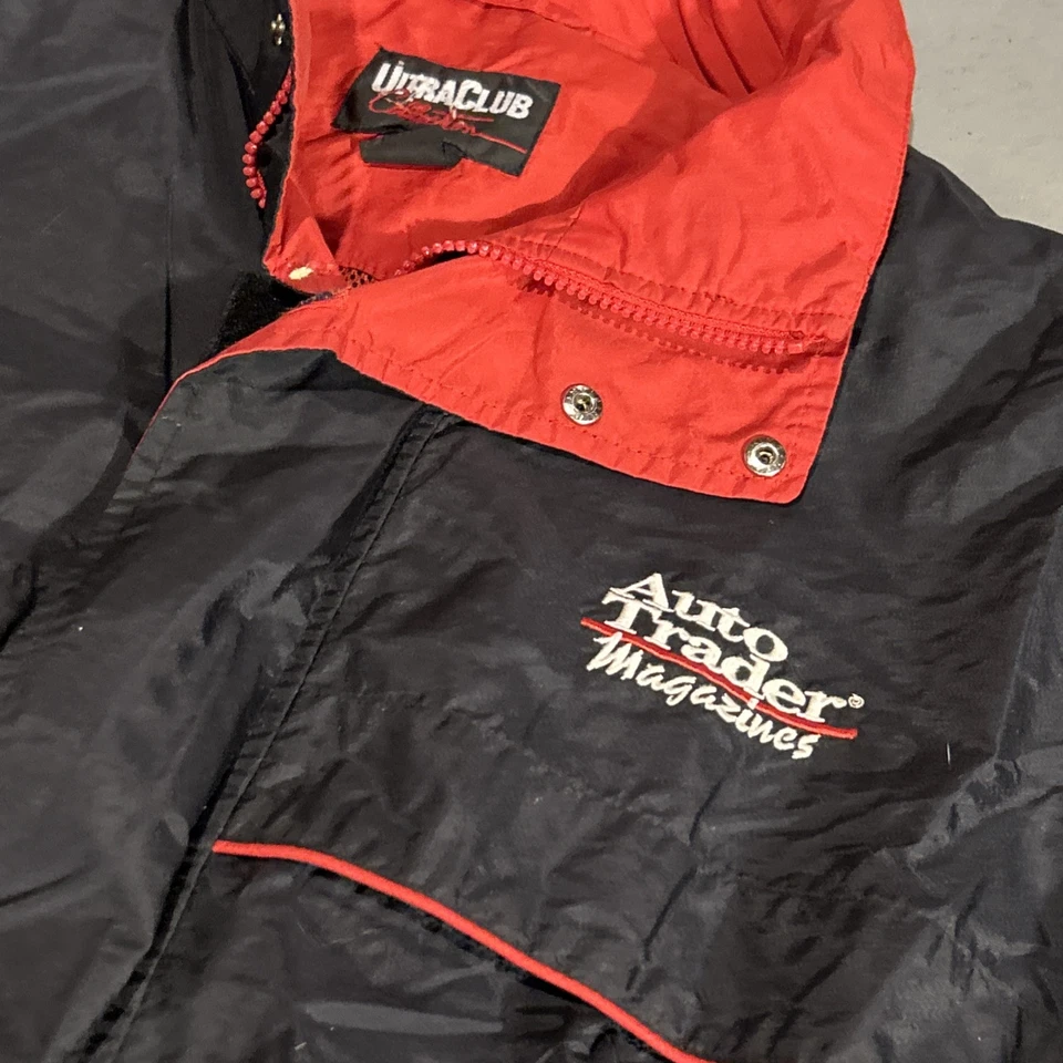 Chaqueta de Colección Años 90 Auto Trader Magazine Cremallera Completa Exterior - Para Hombre Grande L - Negra Foto 2 de 3