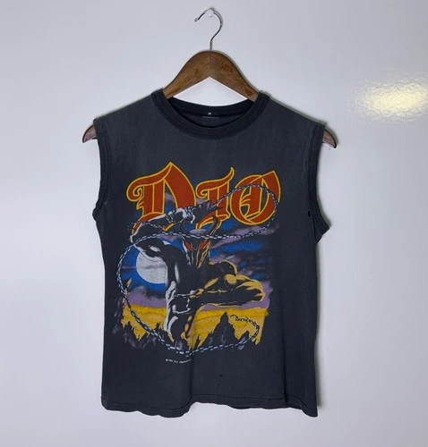 80s Dio Holy Diver Single Stitch Sleeveles Metal Ba 1980s vintage concert t-shirt, vintage, single stitch, B+ condition