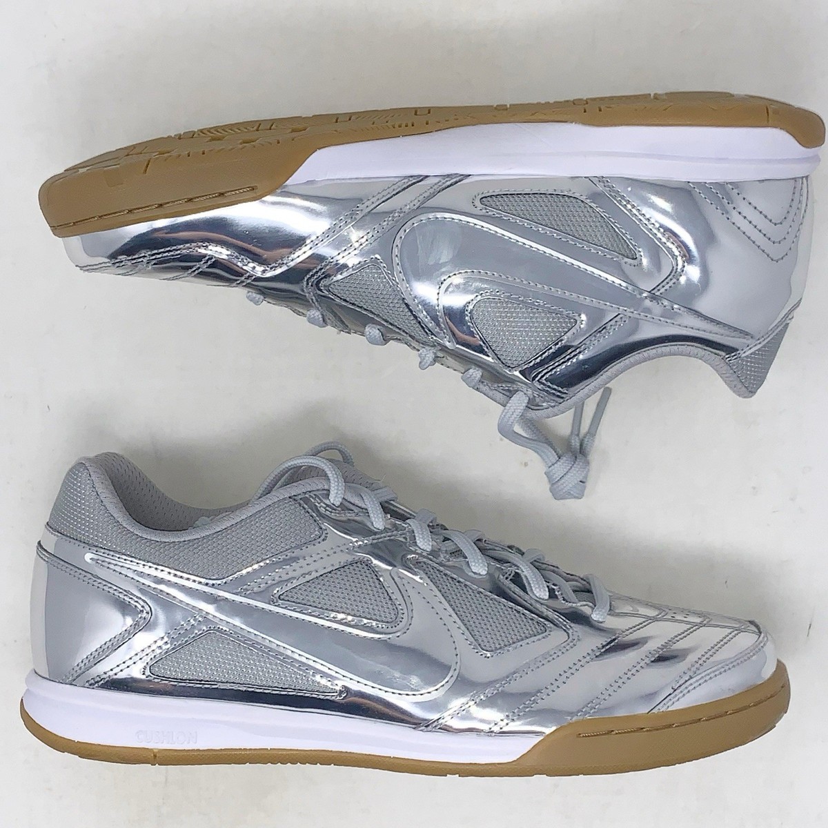 Nike Gato LV8 Chrome Metallic Silver Sneakers, Size 10 BNIB IB3566