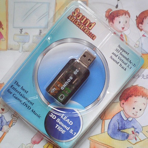 Mini External USB To 3.5mm Mic Headphone USB Sound Card 3D Audio Headset - Afbeelding 10 van 14