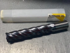 Kennametal solid carbide 4-flute 1.25x1.25x8-1/2" end mill 5558335