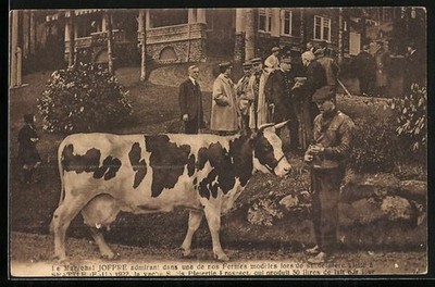 AK Seattle,  WA, Le Marechal Joffre admirant dans une de nos Fermes modeles la  
