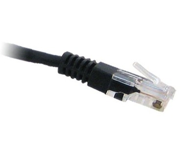 CAT5E Ethernet Patch Cable, Molded Boot, RJ45 - RJ45, 14ft - Black