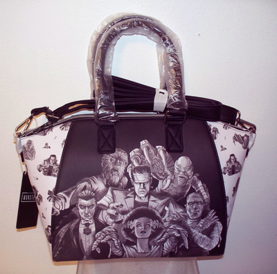 LOUNGEFLY UNIVERSAL MONSTERS BAG SATCHEL NW DRACULA FRANKENSTEIN