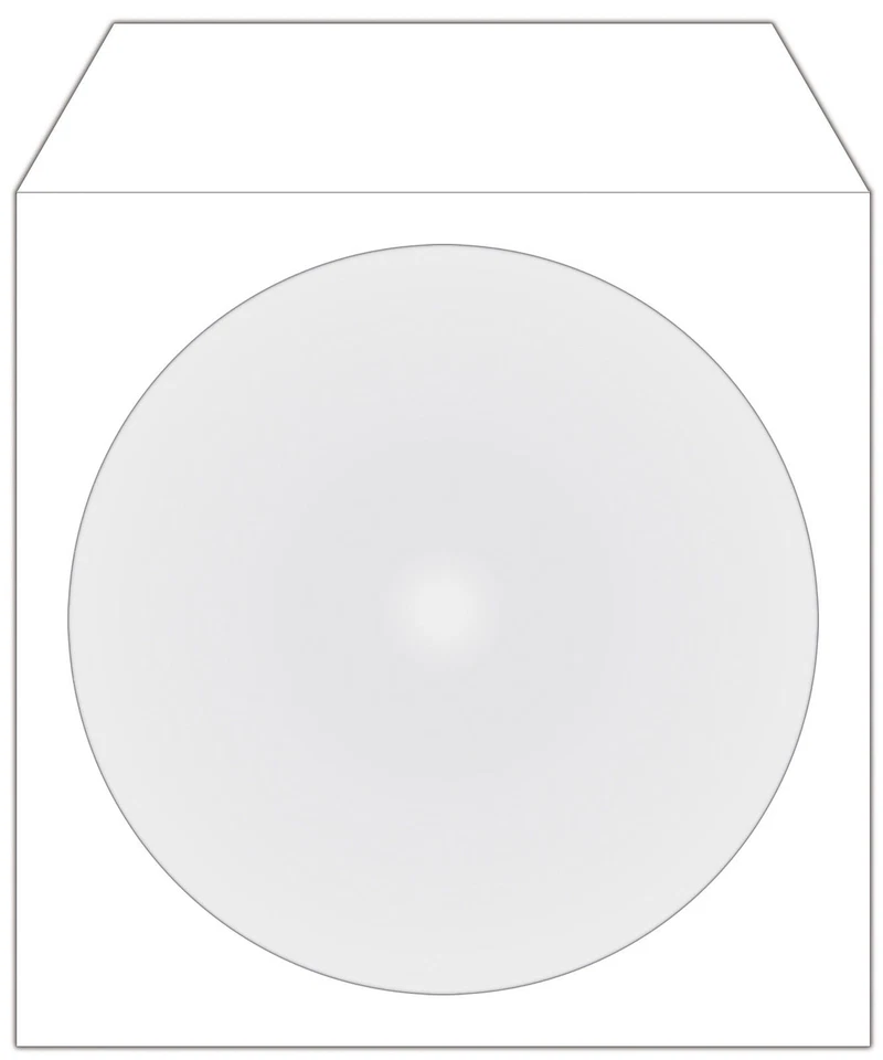 100-2000 Papierhüllen mit Fenster Papiertasche Box für CD DVD Blu-Ray Rohlinge - Bild 2 von 3