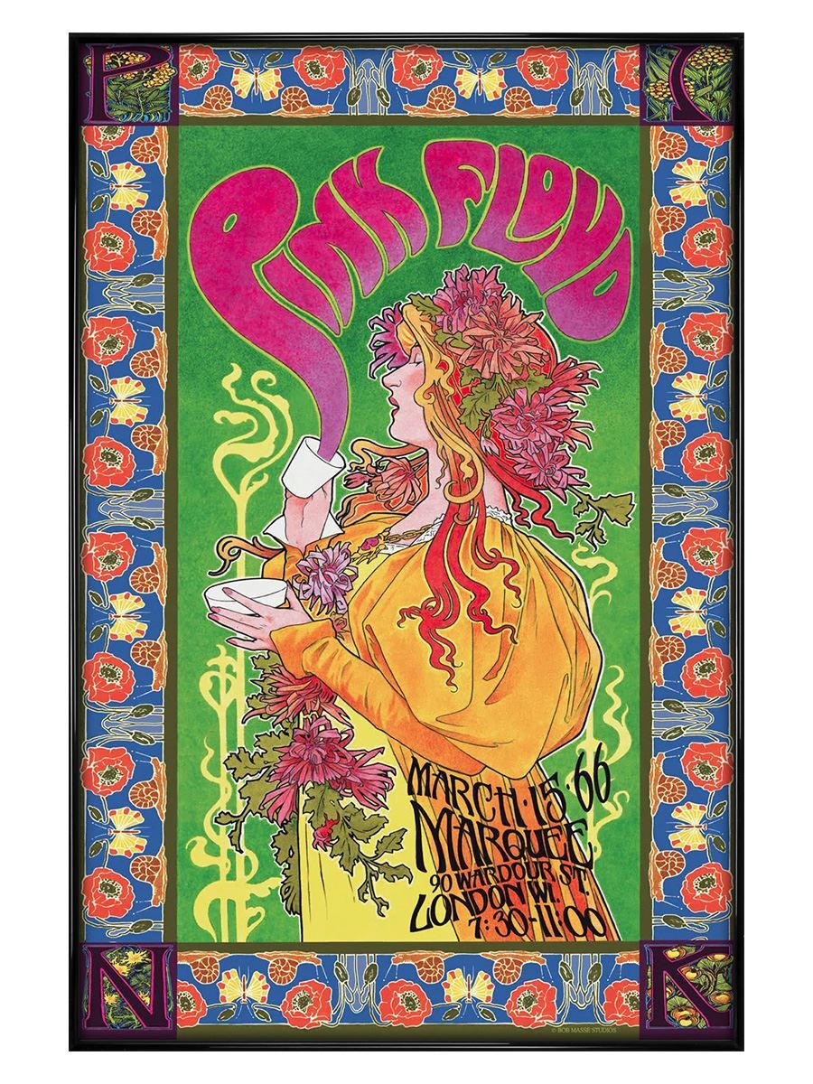 Maxi Poster Gloss Black Framed Pink Floyd '66 61x91.5cm
