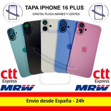 Tapa Trasera IPHONE 16 Plus Cristal Soporte Metalico Imanes y Lentes - Envio 24h