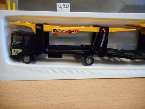 Solido Saviem Car Transporter Porte Autos in Black on 1:43 in Box - Imagen 2 de 3