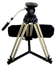 VINTEN VISION 10AS DA 1D TRIPOD SYS 100mm PLT BAR TDK BAG GRSP SERVICED 37.5Lbs