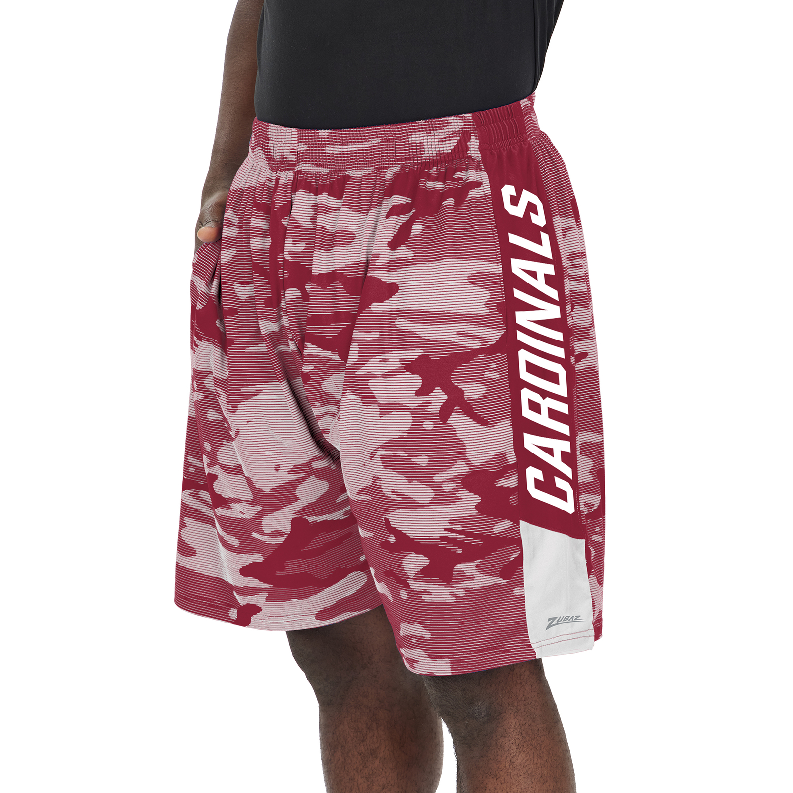 Легкие шорты Zubaz NFL мужские Arizona Cardinals с камуфляжными линиями