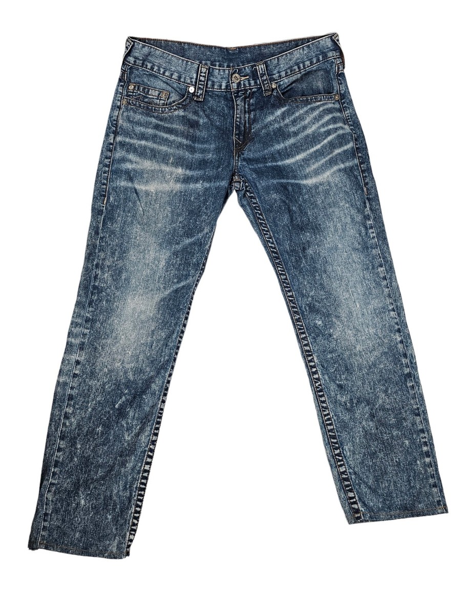 True Religion SkinnyJeans Size 36/29 Denim Blue Acid Wash