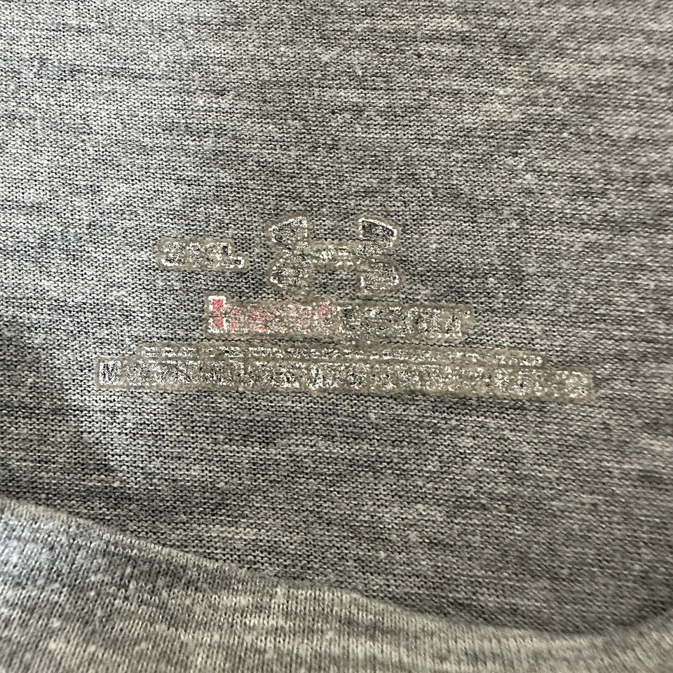 Under Armour Shirt Mens 3XL Grey HeatGear Long Sleeve Buck Deer Hunt