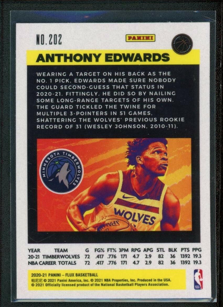 2020-21 ANTHONY EDWARDS PANINI FLUX ROOKIE RC #202 | eBay 2020-21 ANTHONY EDWARDS PANINI FLUX ROOKIE RC #202 | eBay